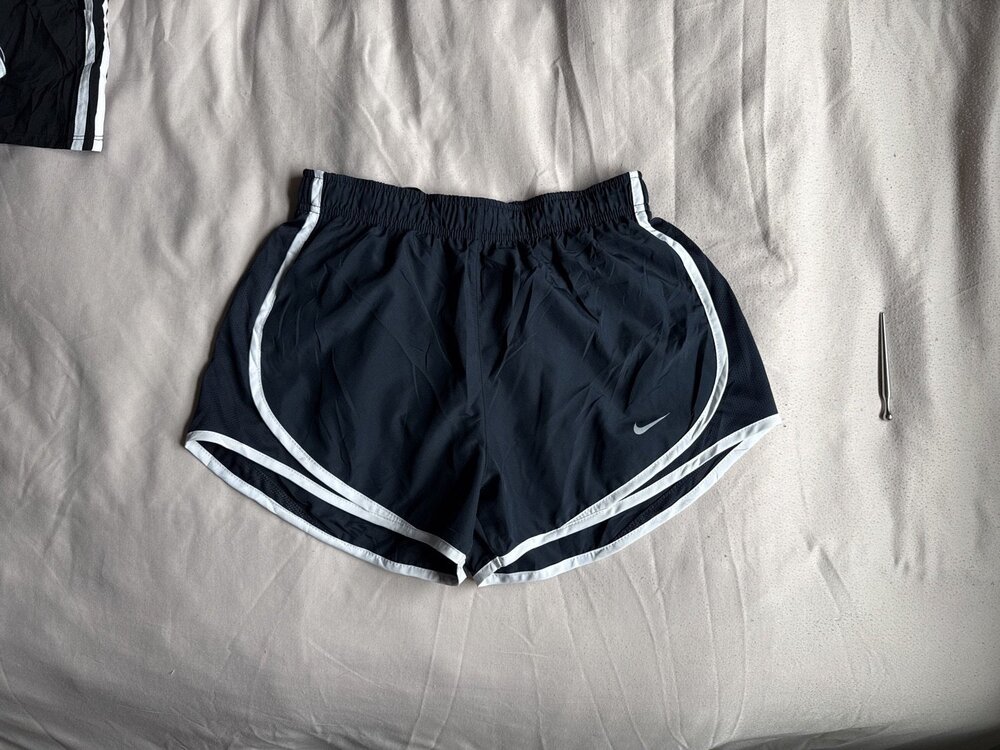 Nike Shorts Tempo Womens L Black Moisture Wicking Drawstring Elastic Size S